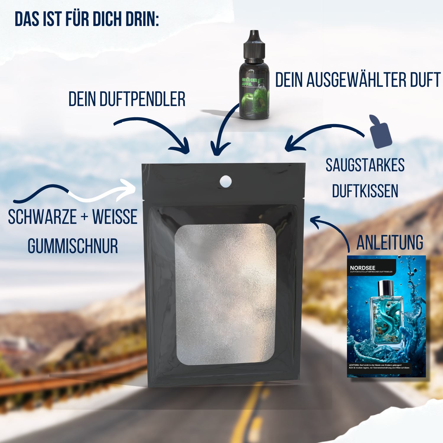 liebegaben™ Personalisierbarer Duftbaum - Wiederverwendbar mit eigenem Duft