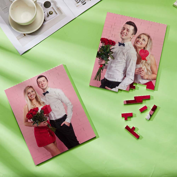 50% RABATT⭐️Personalisierte Ziegelpuzzle-Fotoblockgeschenke für Verliebte
